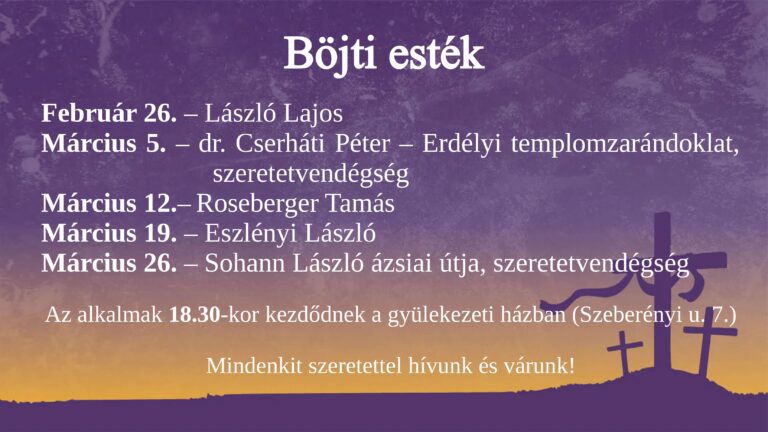 Read more about the article Böjti esték